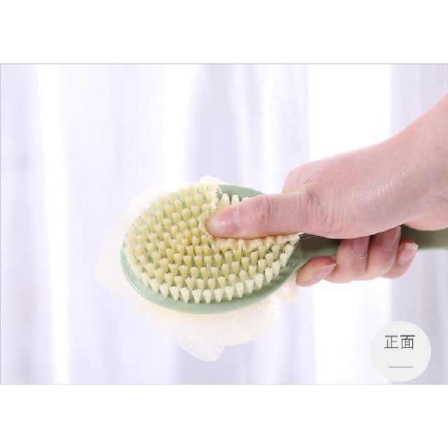 Long Handle Bath Back Brush Shower Scrubber Body Brush Massage Sponge Berus Ma