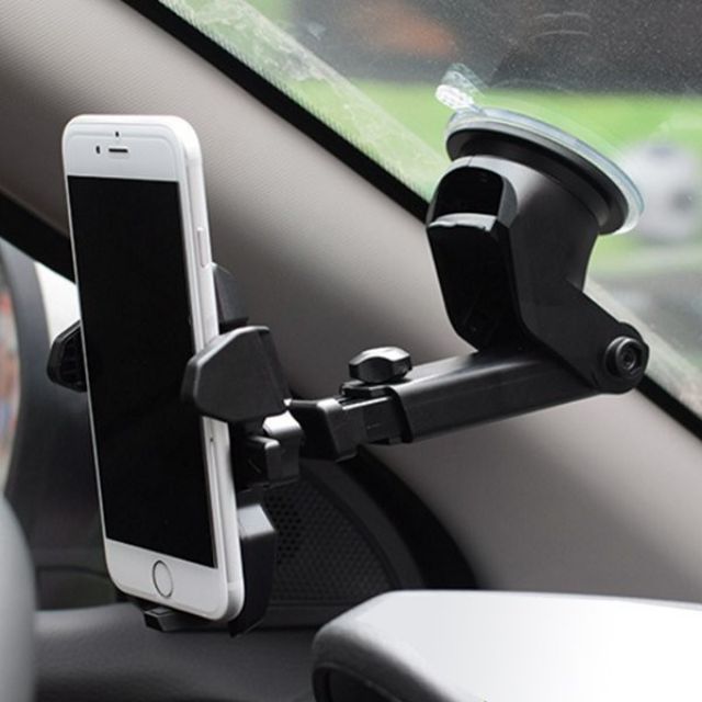 Long Neck One-Touch Car Mount Quality Mobile Phone Holder Silicon Sucker 360