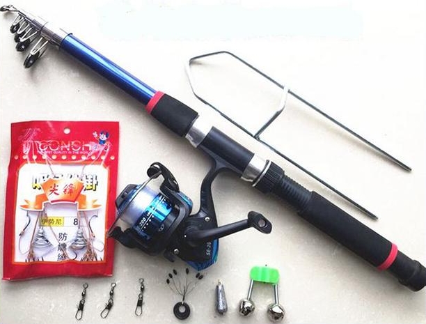 Long shot 18PCS/SET fishing rod suit sea rod 2.4 meters gear lever