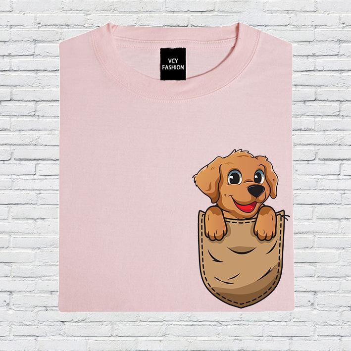 LOVELY FAKE POCKET ANIMALS Printed Graphic Short Sleeves T-Shirt