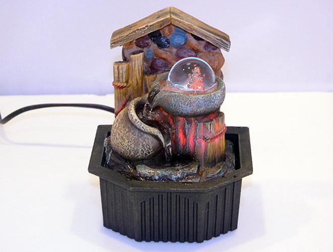 Lovely Hut Tabletop Water Fountain W End 12 1 2019 57 Pm Lovely Hut Tabletop Water Fountain With Colourful Led For Home Office