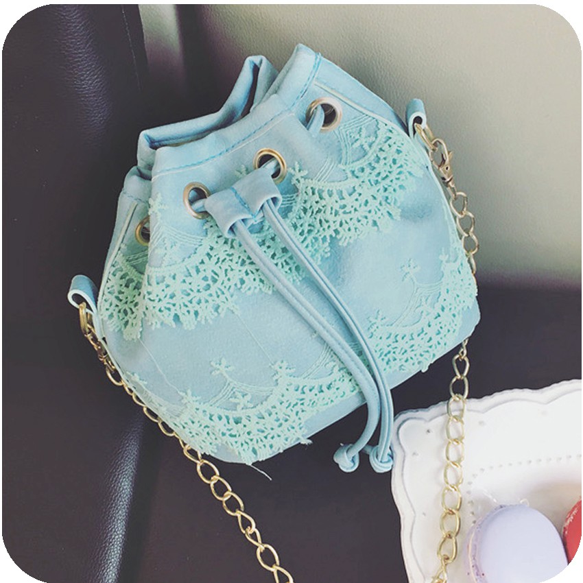 Lovely Lace Small Sling Bag Handbag PU Shoulder Beg Bags Lady