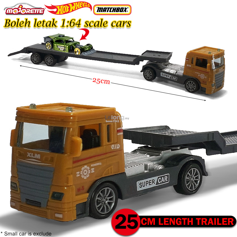 Low-loader Transport Trailer w/ Excavator Diecast Model Truck