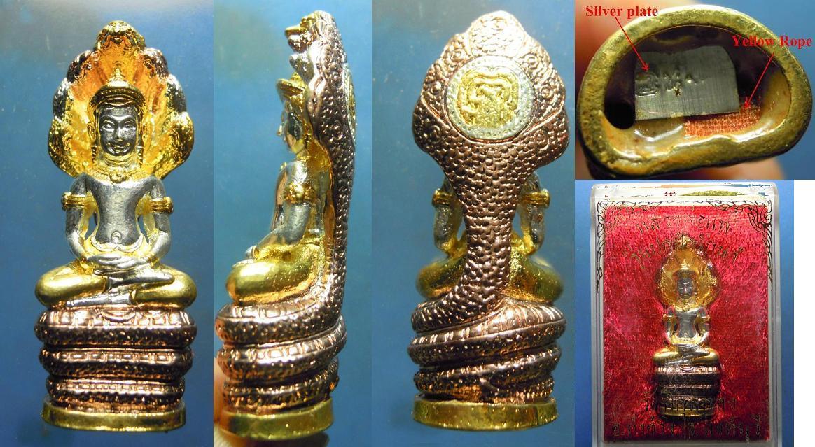 LP Pae Phra Nak Prok 7 snake heads BE2537 with temple box-A71