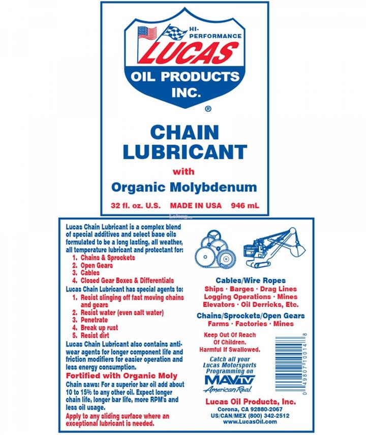 Lucas Chain Lubricant