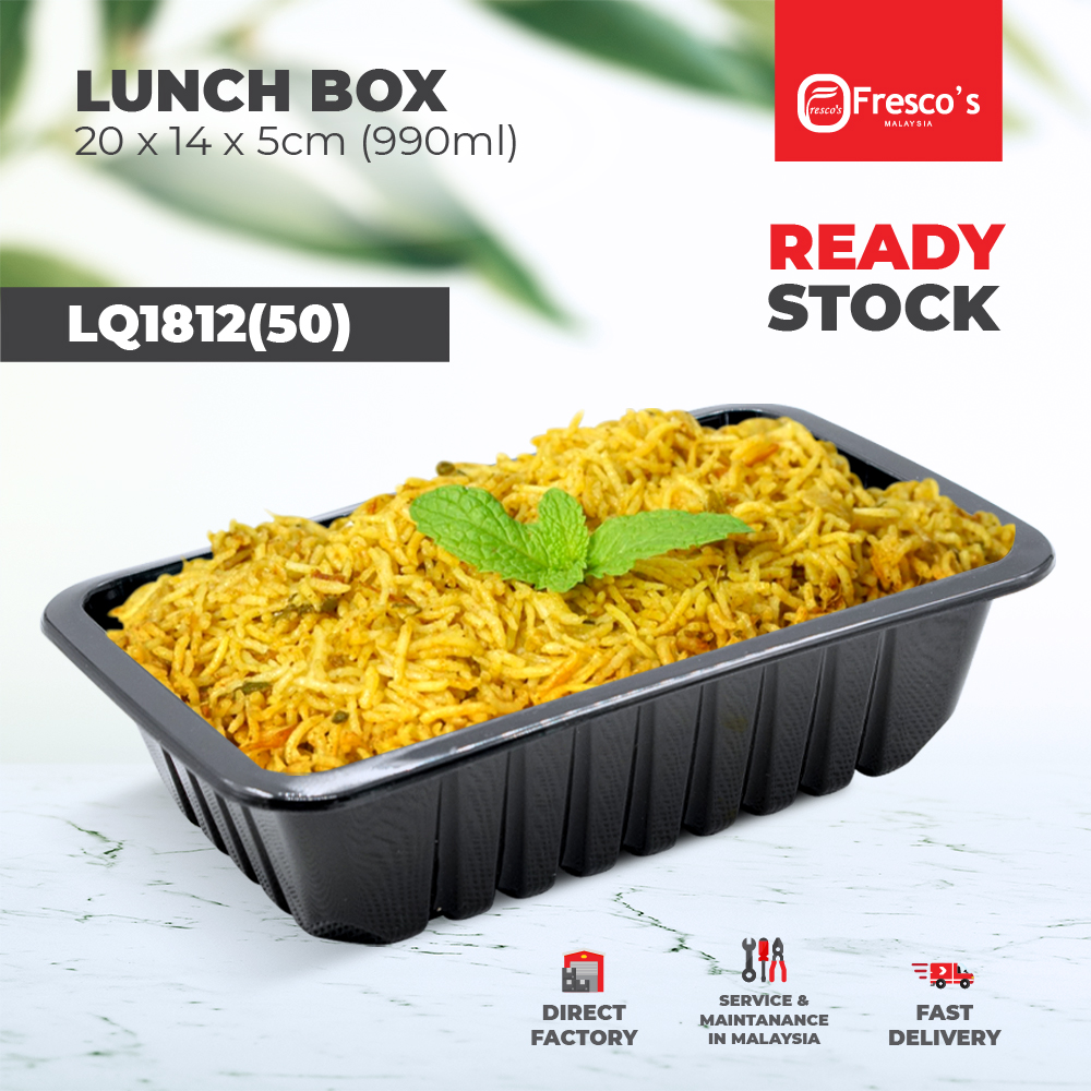 Lunch Box | Disposable Lunch Box | 20 x 14 x 5cm [LQ1812(50)]