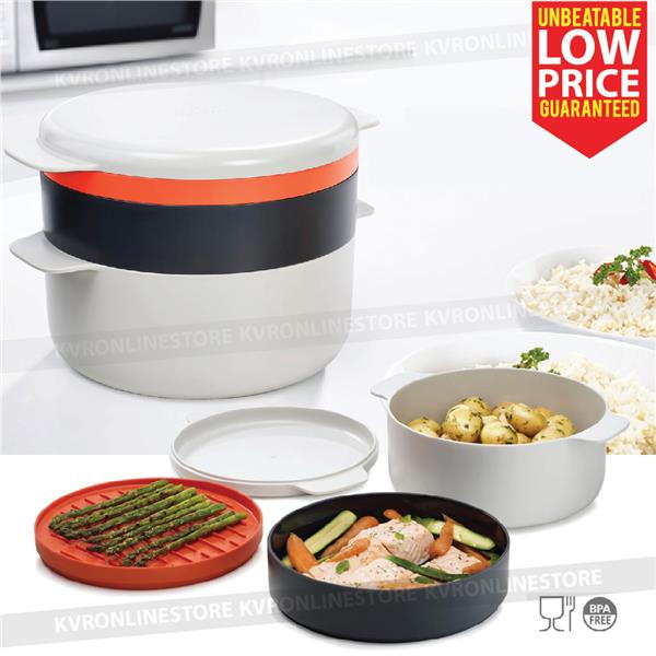 M Cuisine Microwave 4 Piece Stackable End 3 7 2019 15 Pm M Cuisine Microwave 4 Piece Stackable Cooking Set Pot Steamer Griddle