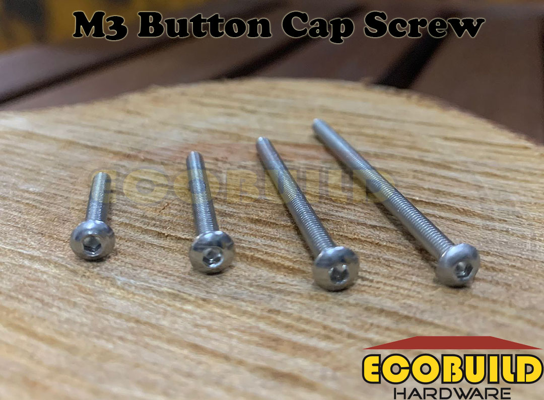 M3 Button Cap Screw Stainless Steel 20mm/30mm/40mm/50mm