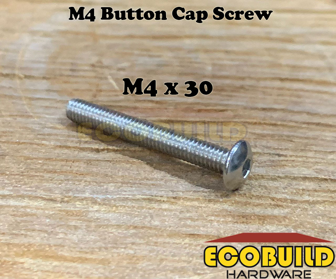 M4 Button Cap Screw Stainless Steel 20mm/30mm/40mm/50mm/ 60mm