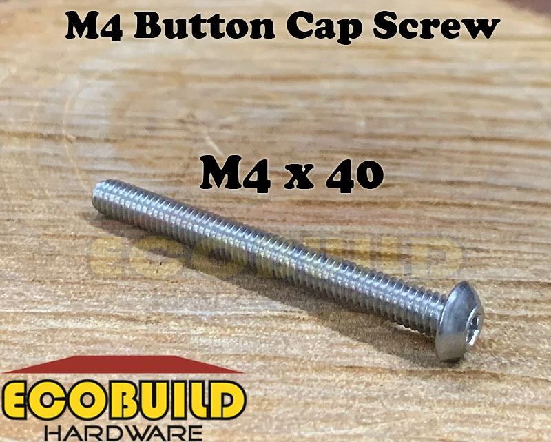M4 Button Cap Screw Stainless Steel 20mm/30mm/40mm/50mm/ 60mm