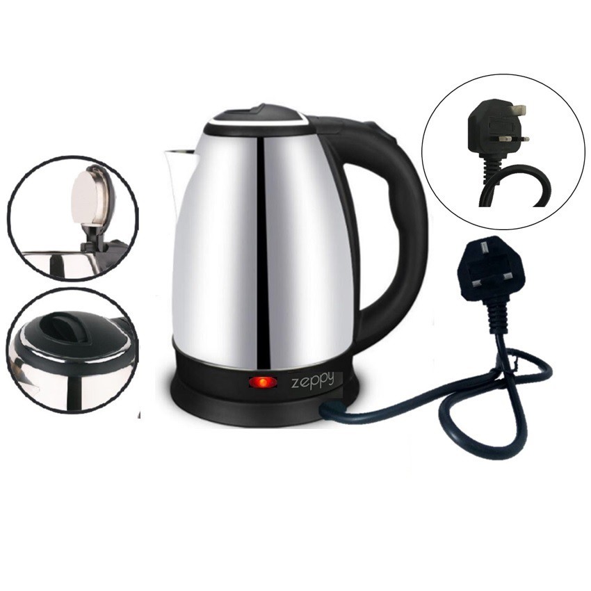 (Malaysia Plug) Zeppy Electric kettle 2L stainless steel double hot pot