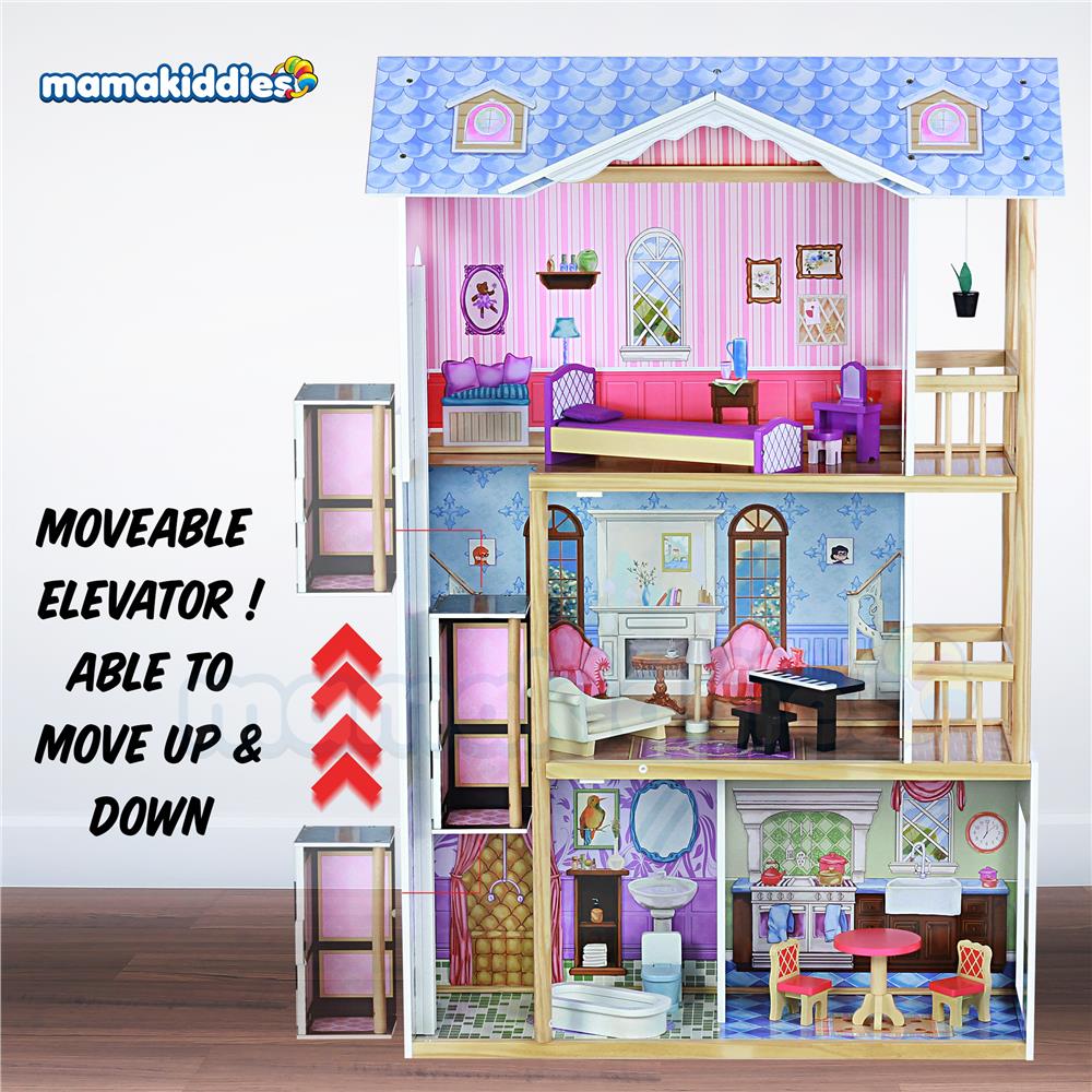 wooden dolls house for barbie