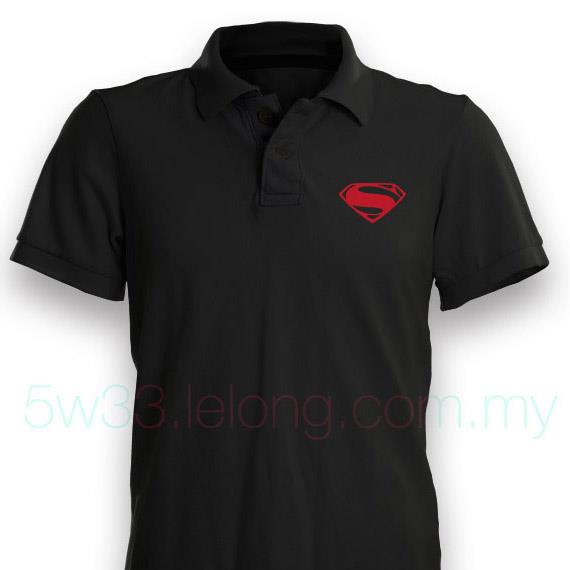 Man of Steel Red Logo Polo Shirt