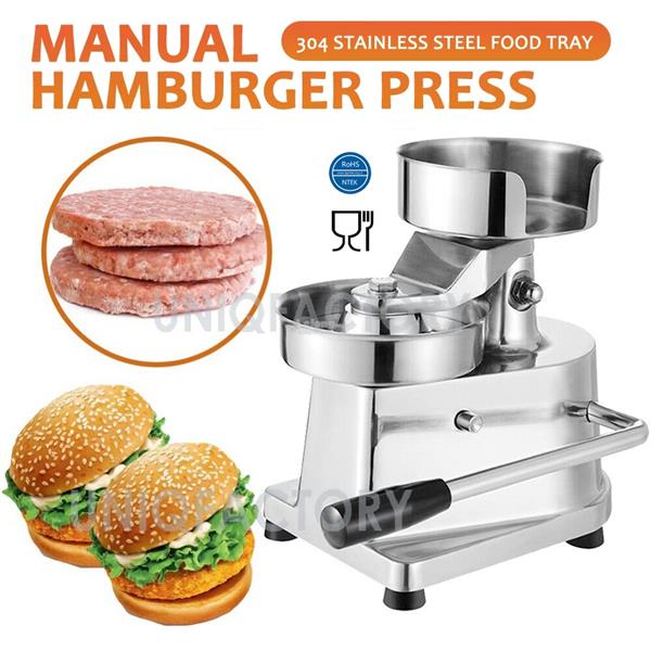 Manual Hamburger Burger Patty Press Maker Round Meat Pressing Machine