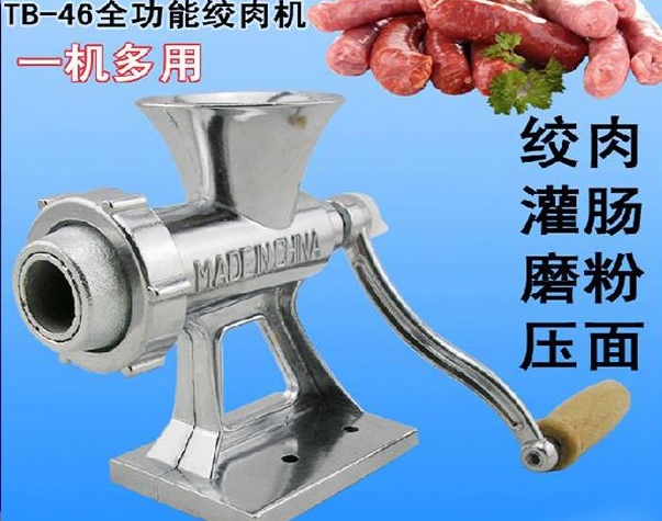 Manual meat grinder hand multifunction aluminum Mincer meat sausage ma