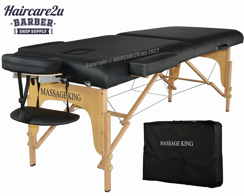 Massage King 3567 Portable Folding Waterproof Leather Wooden Table Bed
