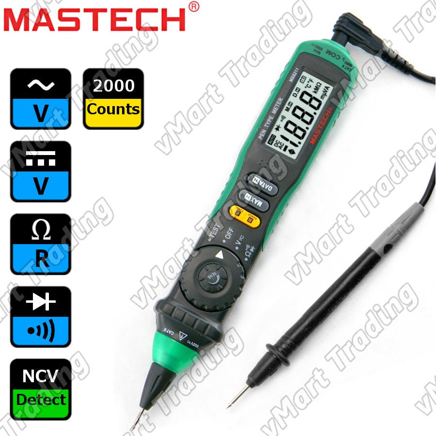 Mastech MS8211 Pen Type Multimeter + Non-contact Voltage Detector