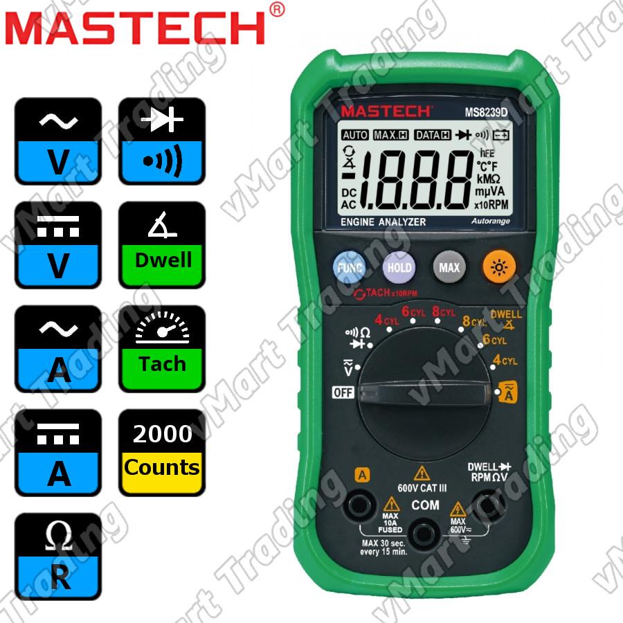MASTECH MS8239D Digital Automotive Multimeter