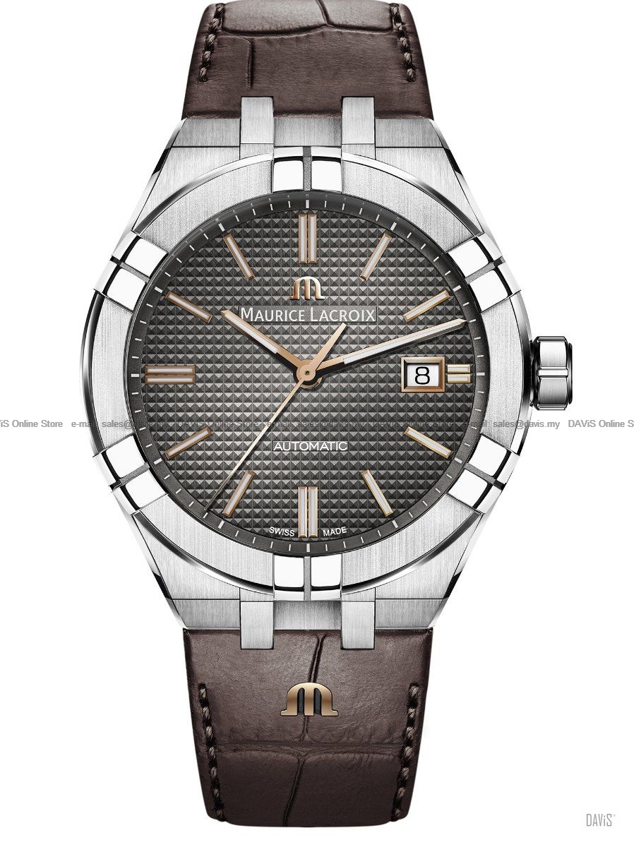 MAURICE LACROIX AI6008-SS001-331-1 AIKON Automatic 42mm Leather Brown