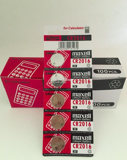 Maxell CR2016 3.0V Lithium Battery - A Pack of 5 Pieces
