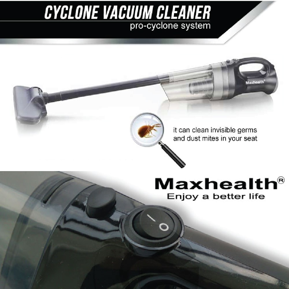 Maxhealth Cyclone Vacuum Cleaner Handheld Bagless 350W For Home Room