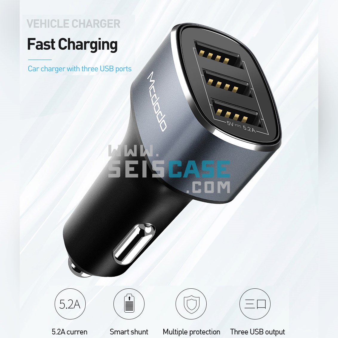 Mcdodo Aluminum 5v 5 2a 3 Usb Port End 10 11 2021 12 00 Am