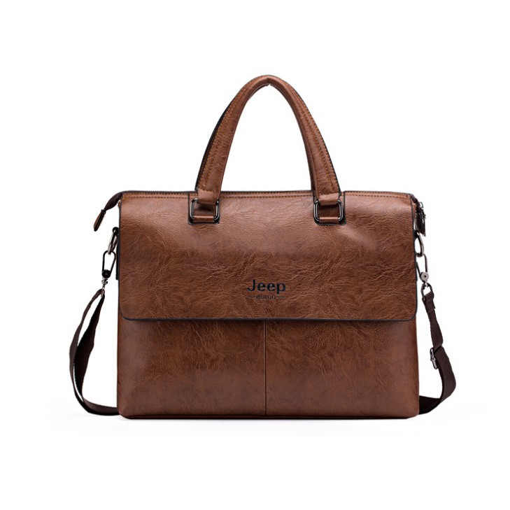 Men Business Briefcase Leather Shoulder Bags