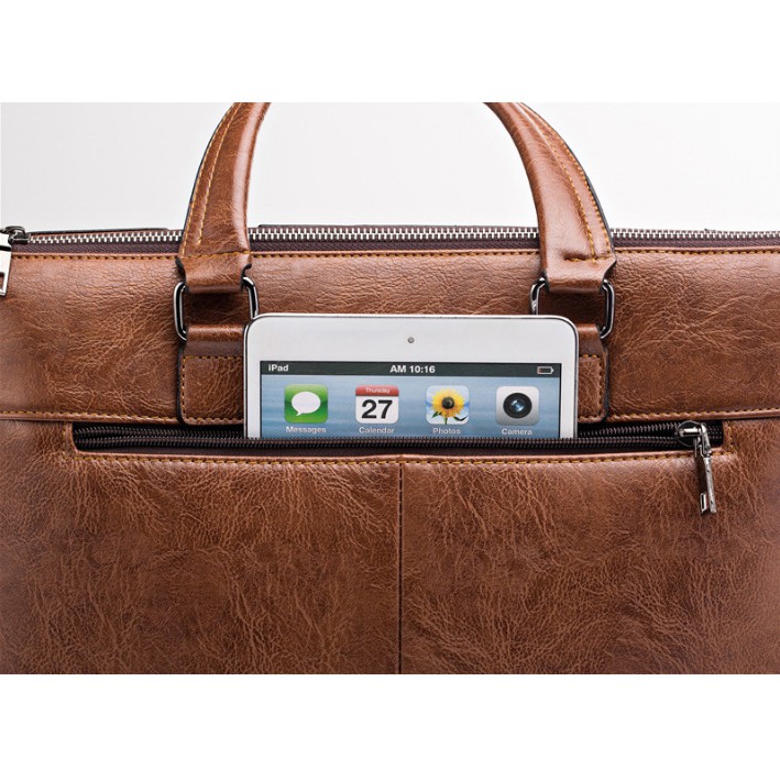 Men Business Briefcase Leather Shoulder Bags