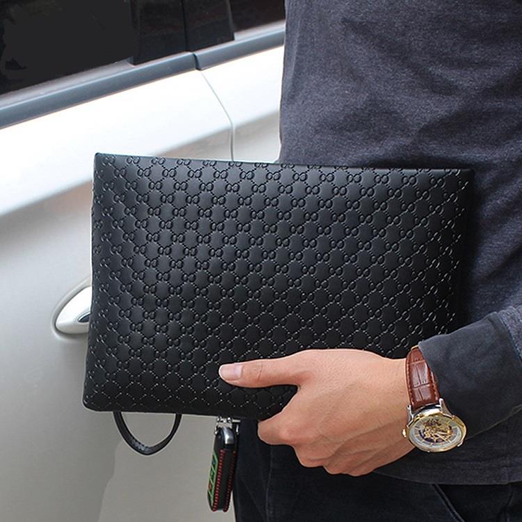 Mens Brown Leather Clutch Bag For Sale | semashow.com