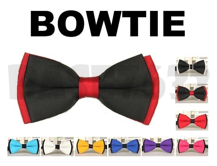 Men Fashion Double Layer 2 Two Dual Colour Color Bowtie Bow Tie 1606.1