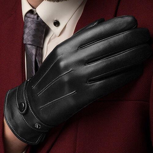 men in leather gloves