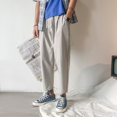 Men Fashion Street Style Thin Loose Casual Wild Style Wide Leg Pants