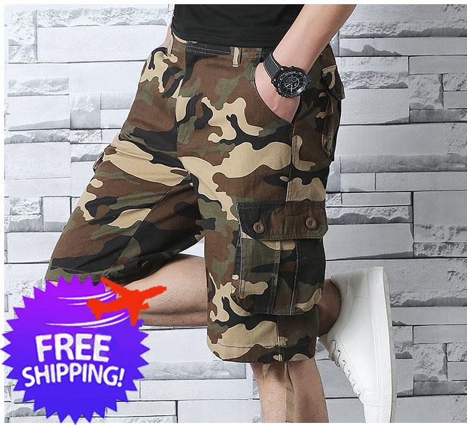 camouflage short pants