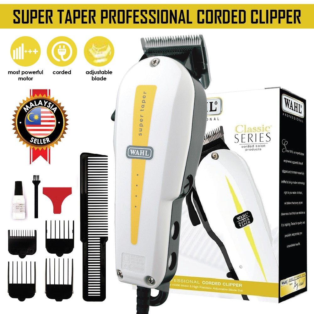 Men Super Taper Hair Beard Trimmer Clipper Shaver Cutter Power Cord