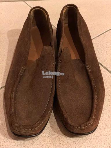 bally suede loafers