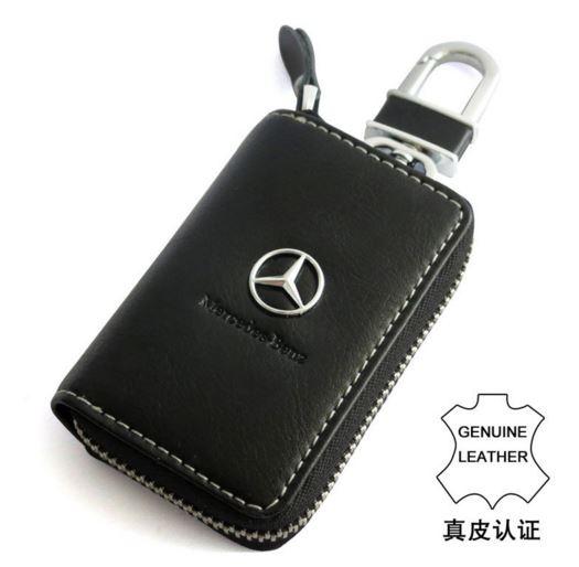 Mercedes-Benz Car Key Holder Pouch/ Key Chain Genuine Leather (Type A)