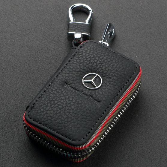 Mercedes - Benz Key Holder Pouch / Key Chain Genuine Leather (Type C)