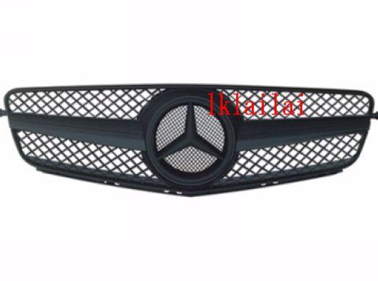 Mercedes Benz W204 `07 Sport Grille SL Type Leather Black [W204-FG01A-