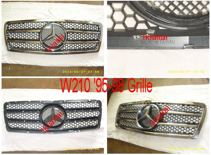 Mercedes Benz W210 '95-98 / '99-02 AMG Style Front Grille Chrome