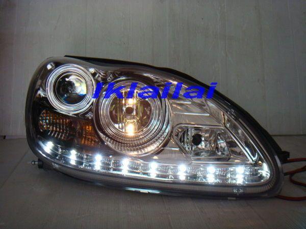 Mercedes Benz W220  S350 Crystal Projector Head Lamp [R8 LED DRL Look]