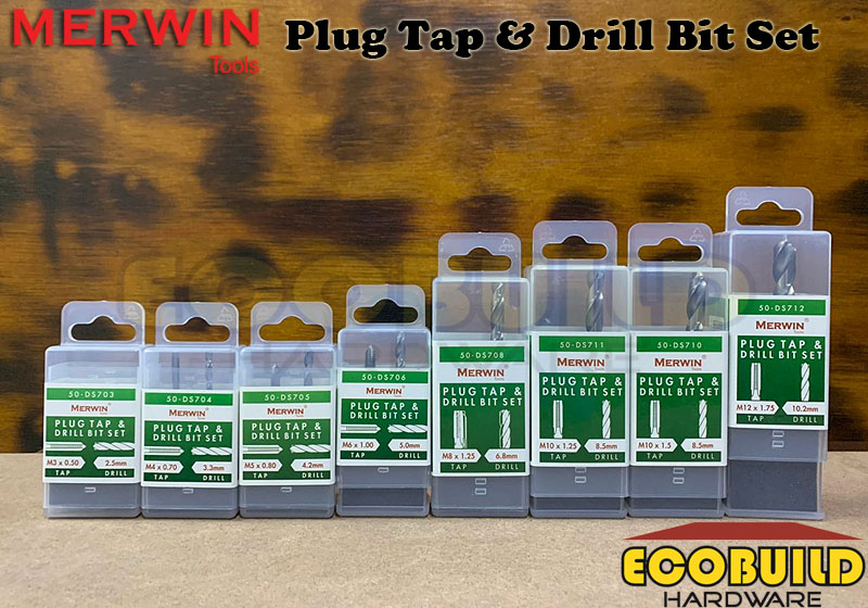 MERWIN Plug Tap &amp; Drill Bit Set