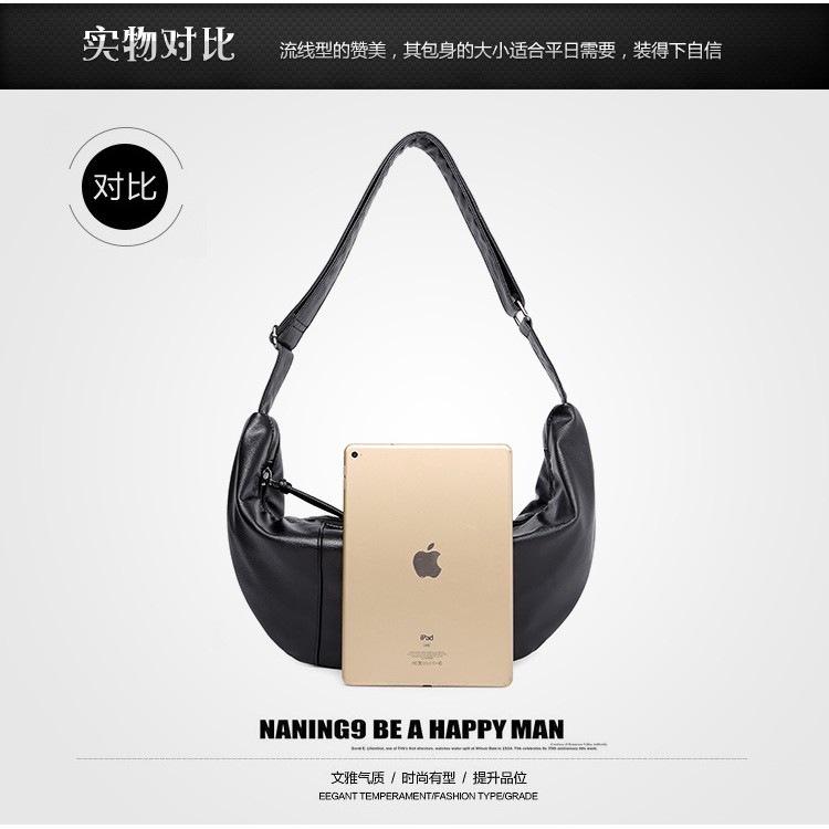 Messenger Bag MEN Leather Sling Multipurpose Durable Business Trendy Fashion C