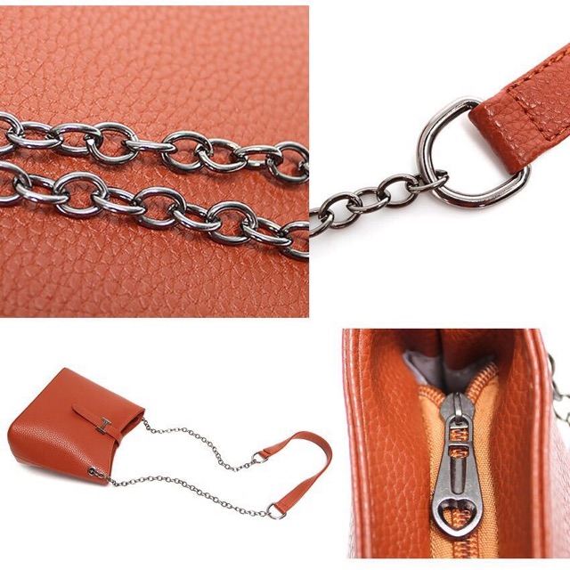 Metal H Sling Bag Iron Chain Handbag Shoulder Hand Beg