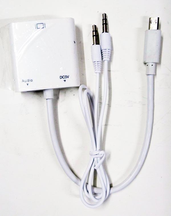 MHL to VGA Adapter with Audio Micro USB Android Converter microUSB