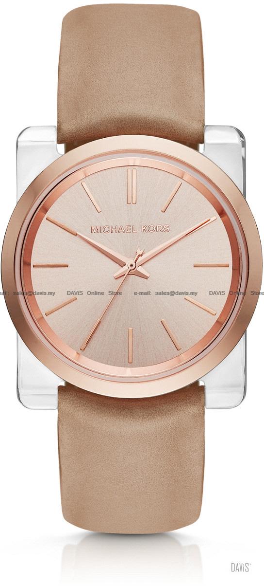 michael kors watch leather strap rose gold