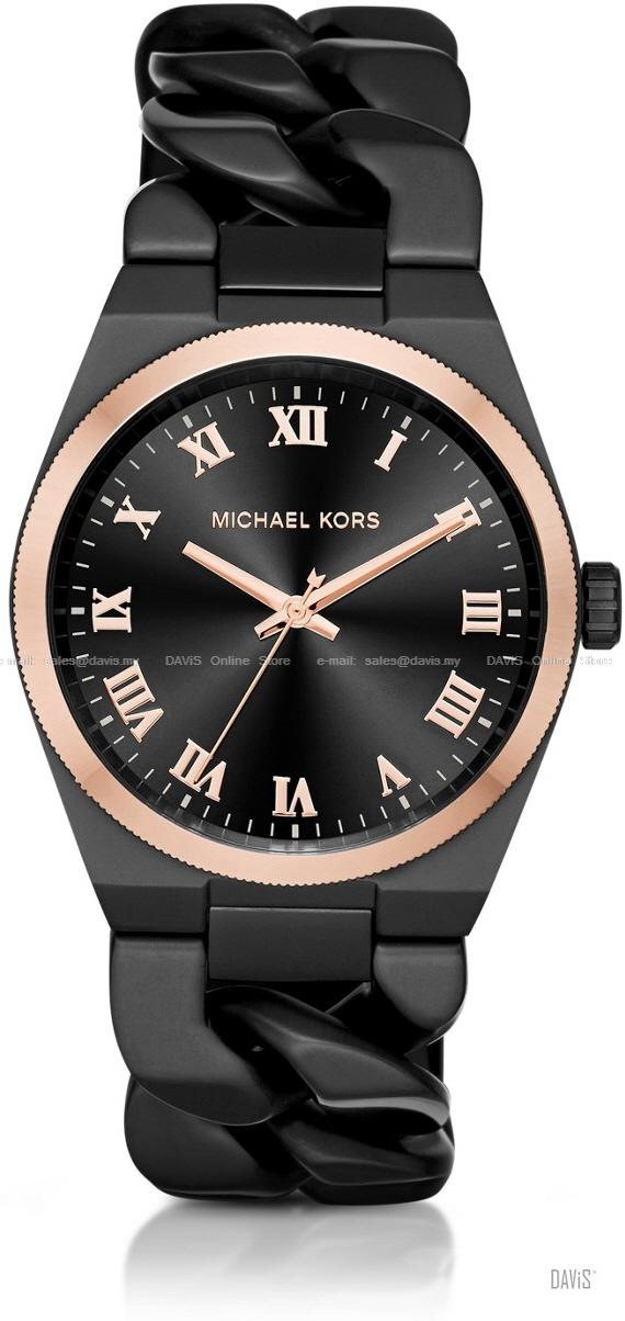 MICHAEL KORS MK3415 Channing Classic Twist Chain Bracelet Black