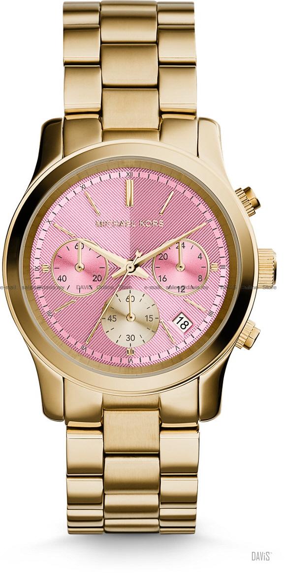 MICHAEL KORS MK6161 Runway Chronograph SS Bracelet Pink Gold