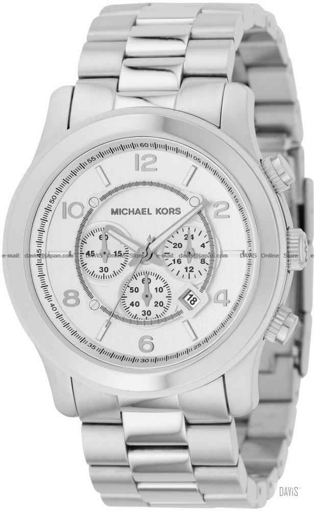 MICHAEL KORS MK8086 Runway Oversized Chronograph SS Bracelet Silver