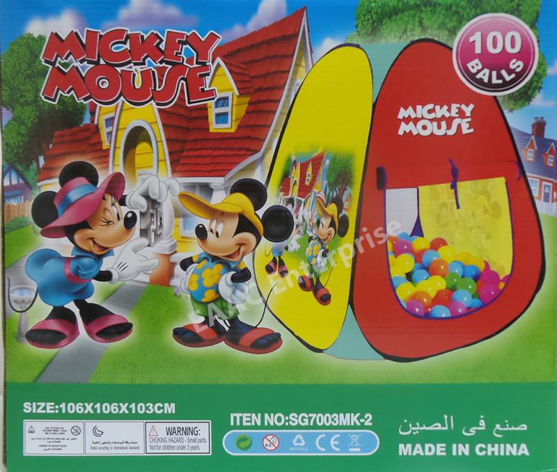 Mickey Mouse Fold-able Tent 106 x 106 x 103cm with 100 balls