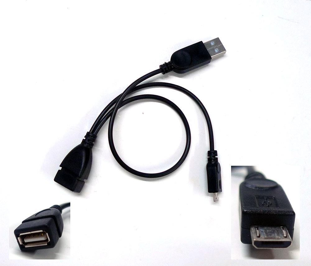 Micro USB OTG Host Adapter with USB power cable Android